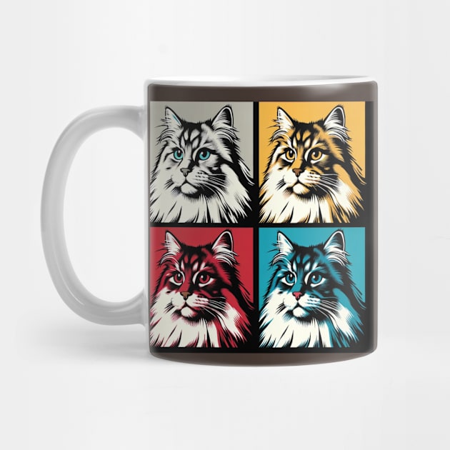 Siberian Cat Pop Art - Cat Lovers by PawPopArt